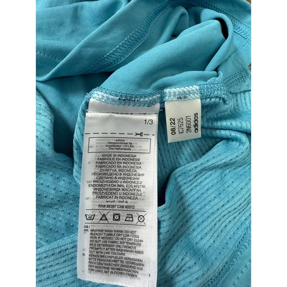 Adidas Aeroready ATL Graphic T-Shirt‎ Light Blue Red IC7625 Mens 3XL NEW